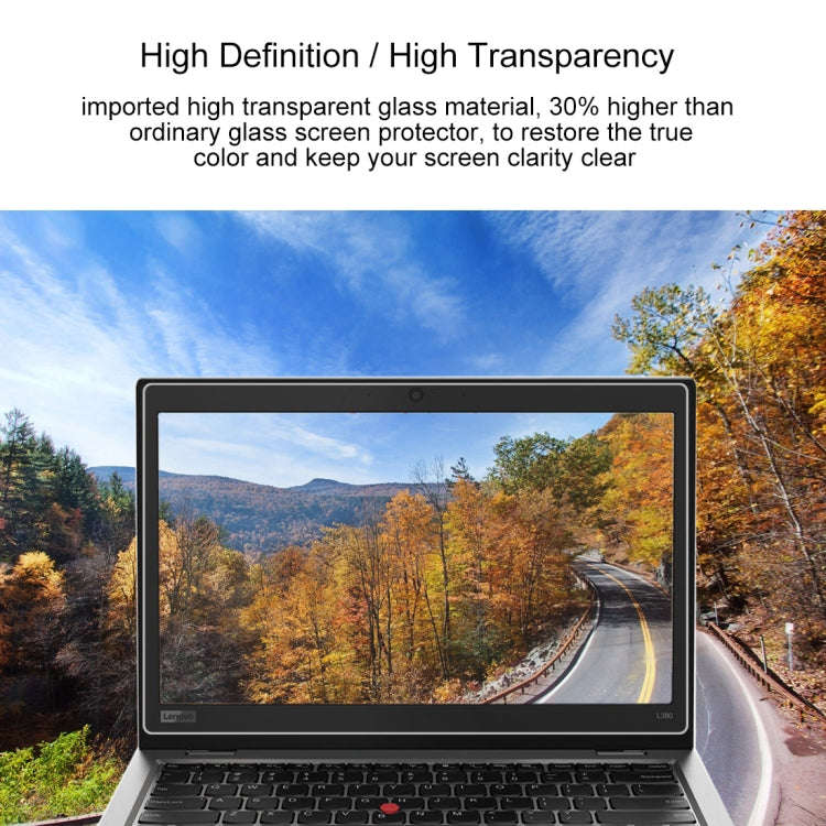 0.4mm 9H Surface Hardness Full Screen Tempered Glass Film for Lenovo ThinkPad L380 13.3 inch