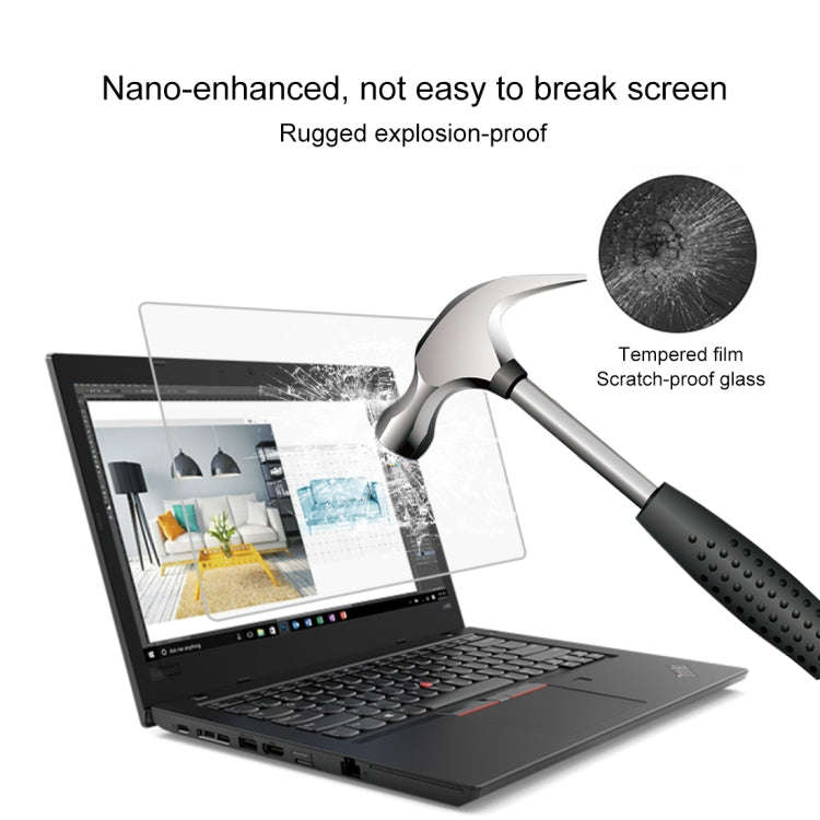 0.4mm 9H Surface Hardness Full Screen Tempered Glass Film for Lenovo ThinkPad L480 14 inch