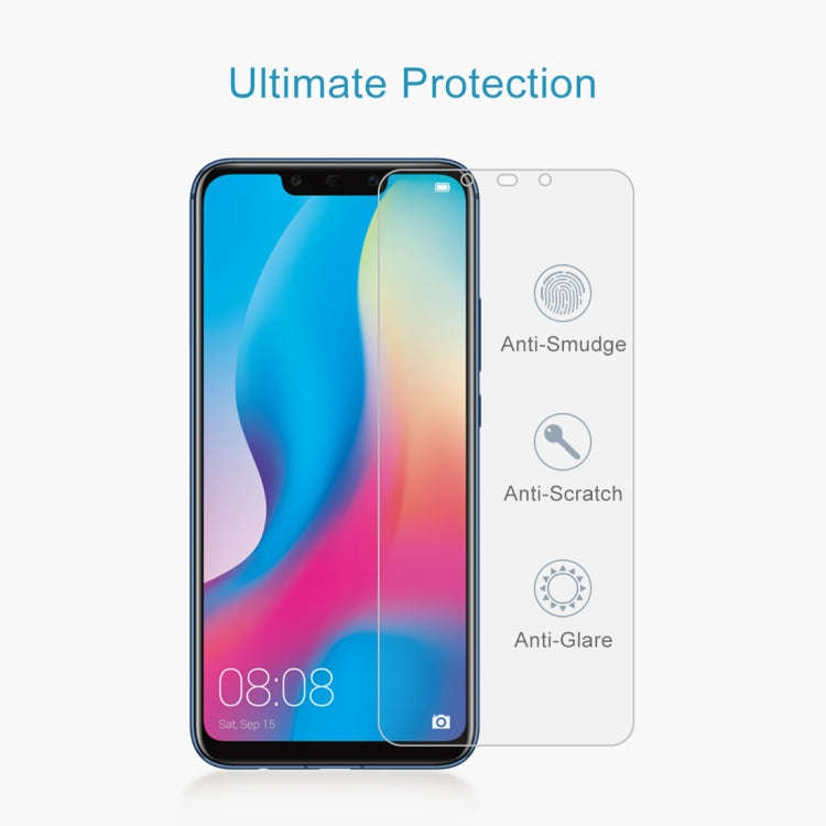 50 PCS 0.26mm 9H 2.5D Tempered Glass Film for Huawei Mate 20 lite, No Retail Package