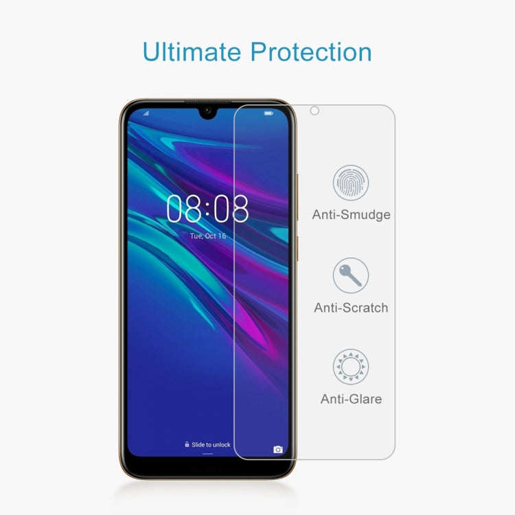 50 PCS 0.26mm 9H 2.5D Tempered Glass Film for Huawei Y6 2019, No Retail Package