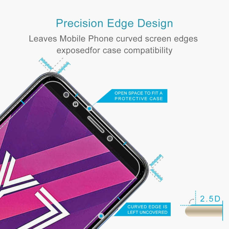 50 PCS 0.26mm 9H 2.5D Tempered Glass Film for Huawei Y7 2018, No Retail Package