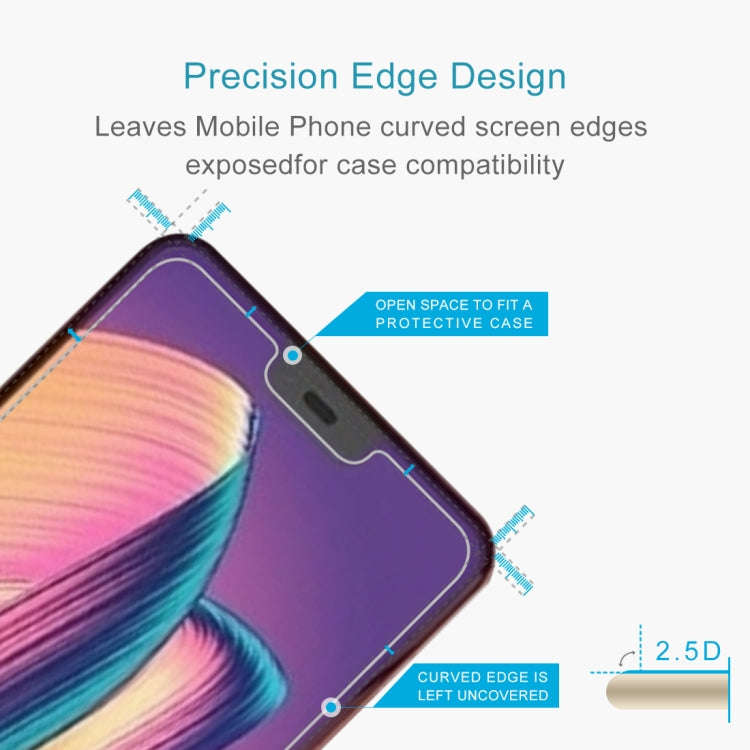 50 PCS 0.26mm 9H 2.5D Tempered Glass Film for Huawei Honor 9X / 9X Pro, No Retail Package
