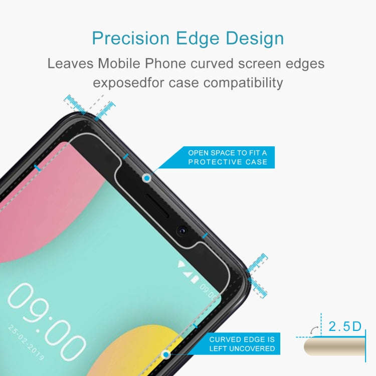 10 PCS 0.26mm 9H 2.5D Tempered Glass Film for Wiko Y60