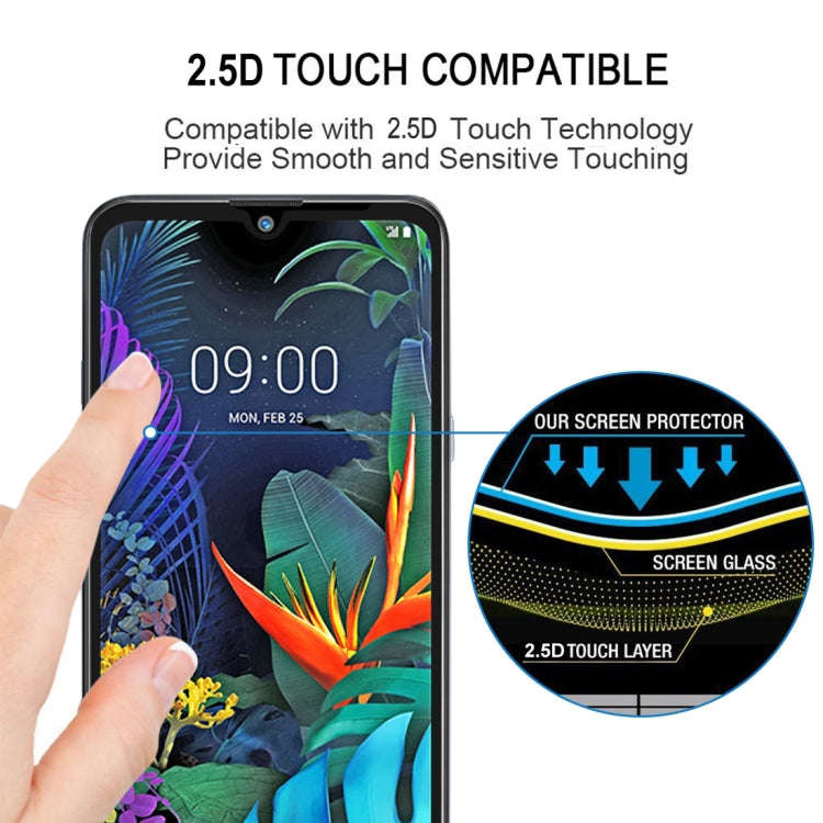 25 PCS 9H Full Screen Full Tempered Glass Film for LG X6 (2019) / Q60 / K50