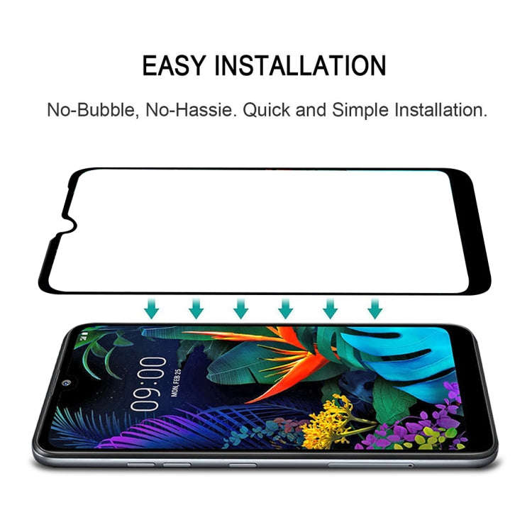 25 PCS 9H Full Screen Full Tempered Glass Film for LG X6 (2019) / Q60 / K50