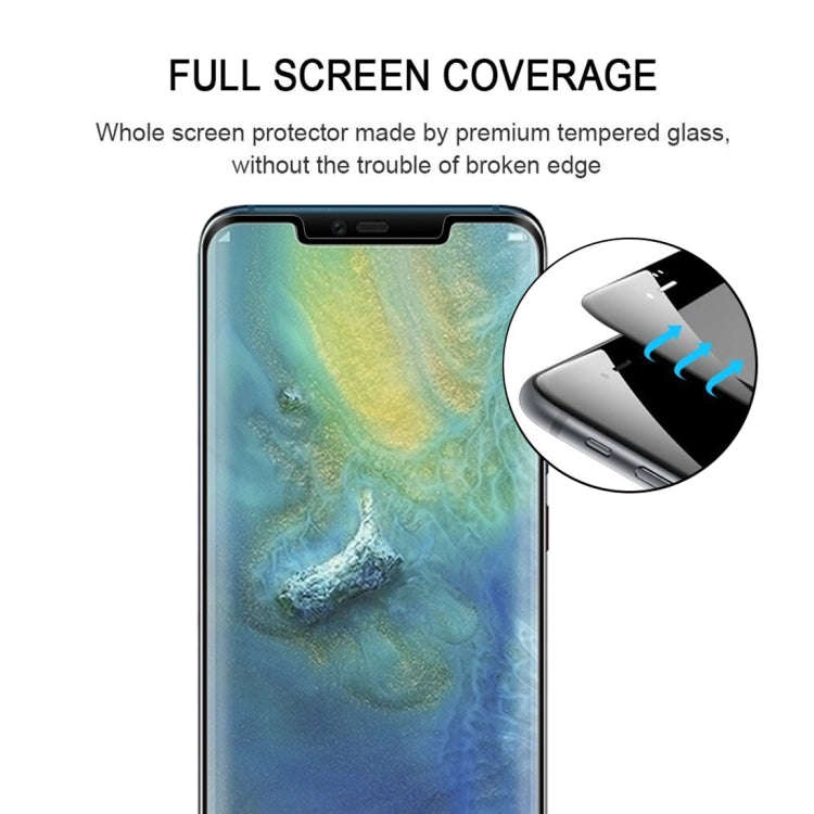 25 PCS Full Glue 3D Curved Edge Full Screen Tempered Glass Film for Huawei Mate 20 Pro (Black)