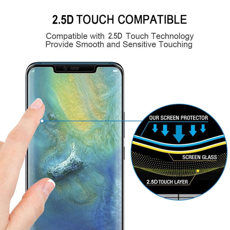 25 PCS Full Glue 3D Curved Edge Full Screen Tempered Glass Film for Huawei Mate 20 Pro (Black)