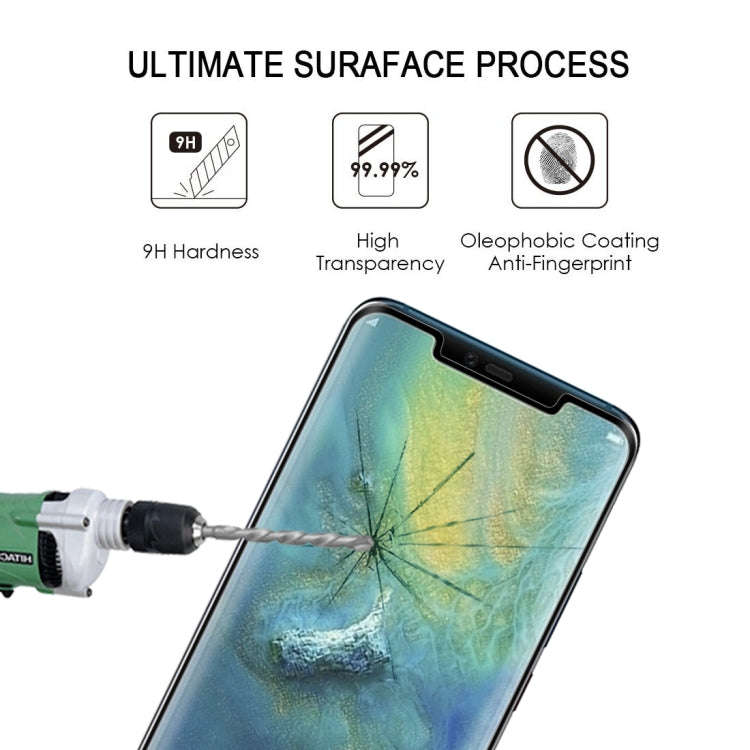 25 PCS Full Glue 3D Curved Edge Full Screen Tempered Glass Film for Huawei Mate 20 Pro (Black)