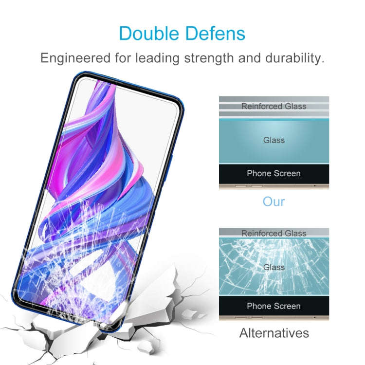 For Huawei Honor 9X 50 PCS 0.26mm 9H 2.5D Tempered Glass Film