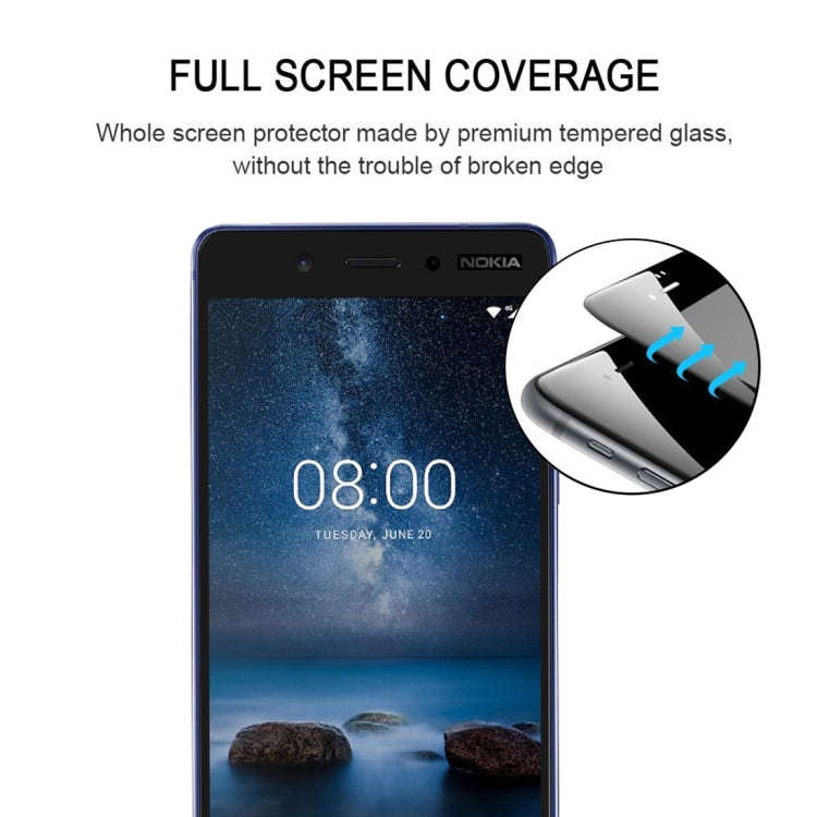 Full Glue Full Cover Screen Protector Tempered Glass film for Nokia 6.1 Plus / X6