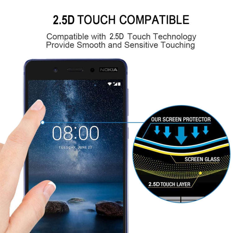 Full Glue Full Cover Screen Protector Tempered Glass film for Nokia 6.1 Plus / X6