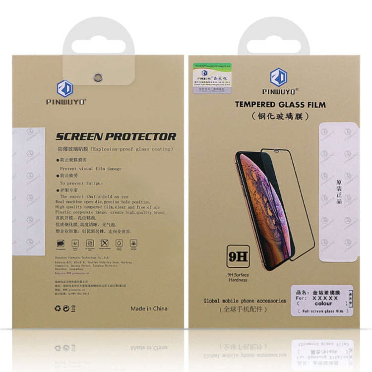 PINWUYO 9H 2.5D Full Screen Tempered Glass Film for Huawei Y5 (2019) (Black)
