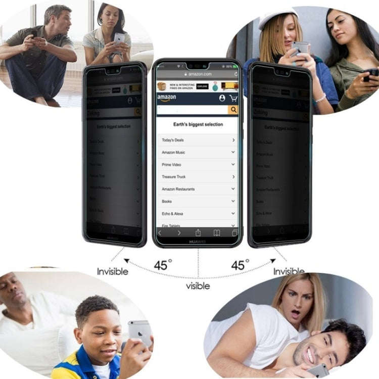 Full Cover Anti-spy Tempered Glass Film for Huawei P20 Pro