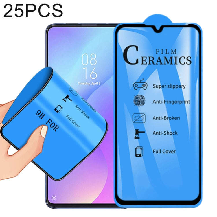 25 PCS 2.5D Full Glue Full Cover Ceramics Film for Huawei Honor Play 8A / Y6 (2019) / Y6 Prime (2...