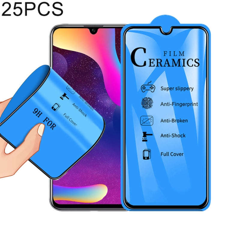 25 PCS 2.5D Full Glue Full Cover Ceramics Film for Huawei Honor 10 Lite / Honor 20 Lite / P Smart...