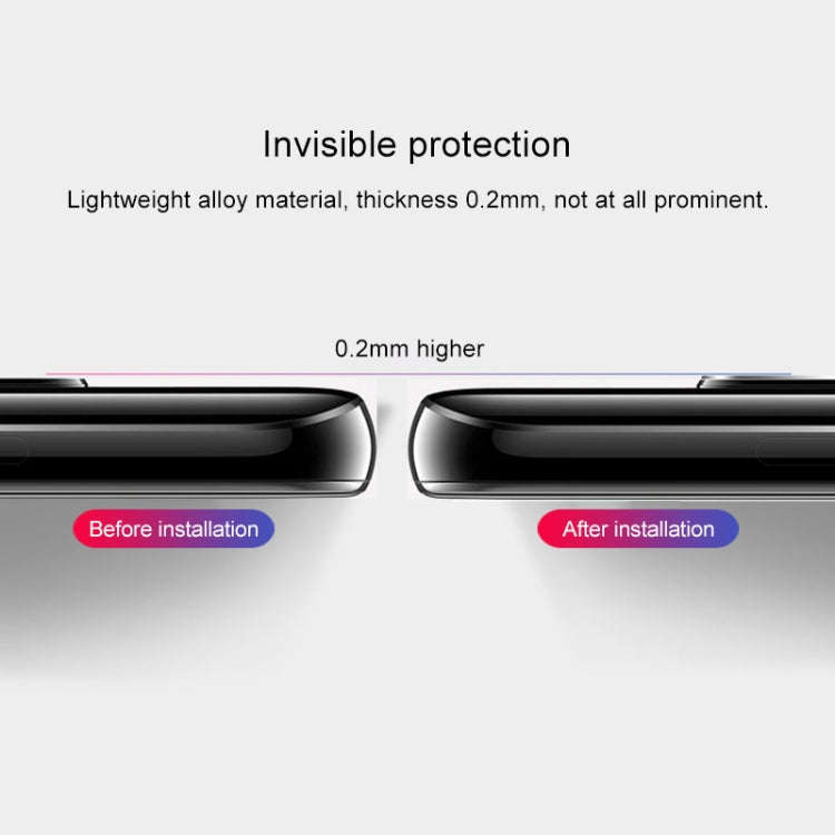 2 PCS 10D Full Coverage Mobile Phone Metal Rear Camera Lens Protection Ring Cover for Huawei Mate...
