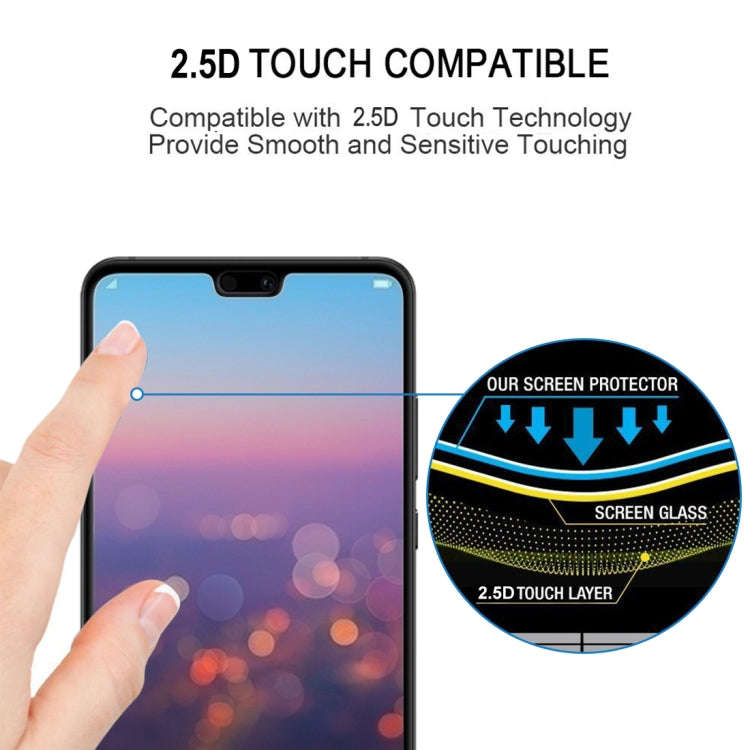 9H Silk Print Full Screen Tempered Glass Film for Huawei P20
