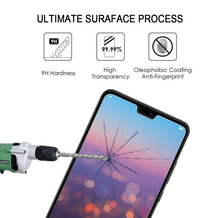9H Silk Print Full Screen Tempered Glass Film for Huawei P20