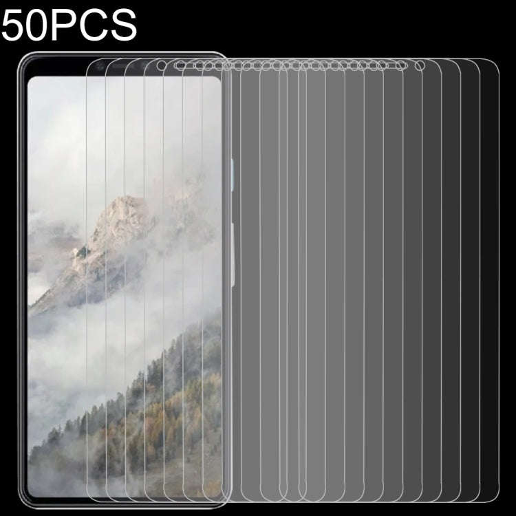 50 PCS 0.26mm 9H 2.5D Tempered Glass Film for Google Pixel 4 XL, No Retail Package