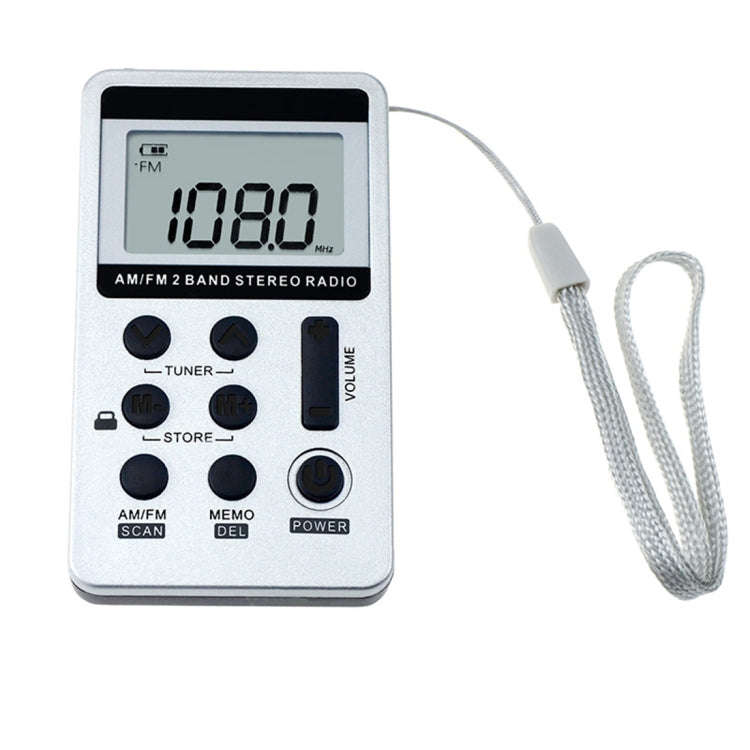 Portable AM / FM Two Bands Rechargeable Stereo Radio Mini Receiver with & LCD Screen & Earphone J...
