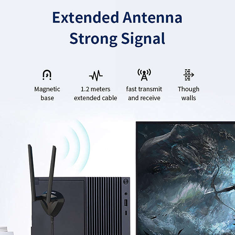 COMFAST CF-AX210 PLUS 5374Mbps Tri-band + Bluetooth 5.2 Wireless WiFi6E PCI-E Network Card