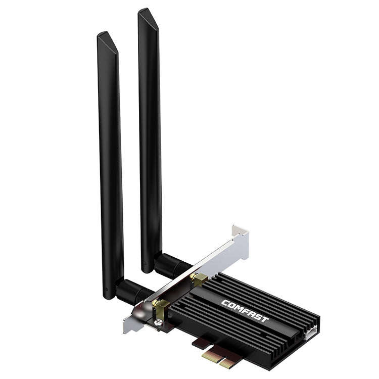COMFAST CF-AX210 PRO 5374Mbps Tri-band + Bluetooth 5.2 Wireless WiFi6E PCI-E Network Card with He...