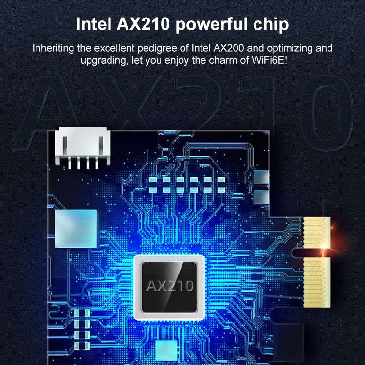 COMFAST CF-AX210 PRO 5374Mbps Tri-band + Bluetooth 5.2 Wireless WiFi6E PCI-E Network Card with He...