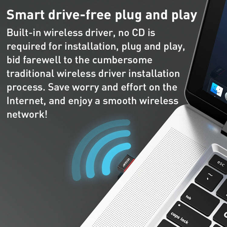 EDUP EP-AX300 300Mbps WiFi6 USB Free Drive Network Adapter