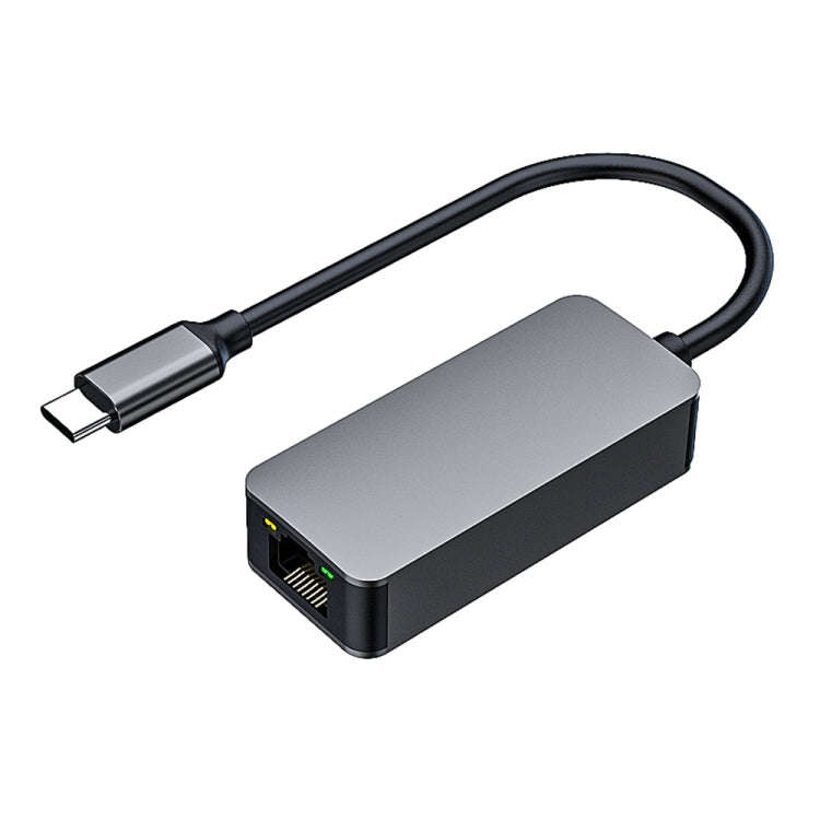 Type-C To 2500Mbps RJ45 Network Card Ethernet Adapter (Grey)