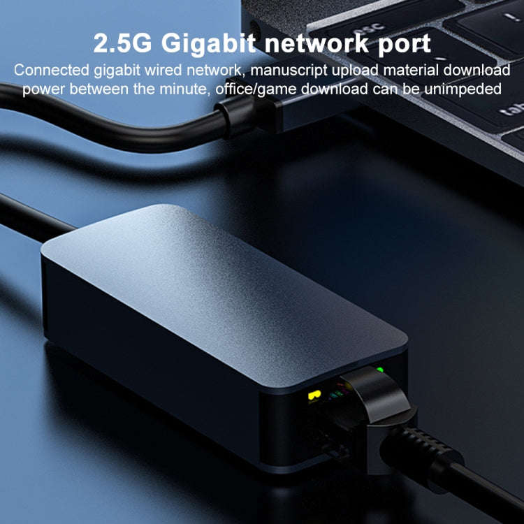 USB-A To 2500Mbps RJ45 Network Card Ethernet Adapter (Grey)