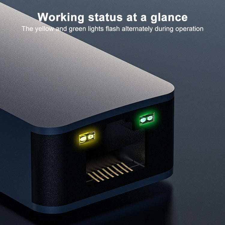 USB-A To 2500Mbps RJ45 Network Card Ethernet Adapter (Grey)
