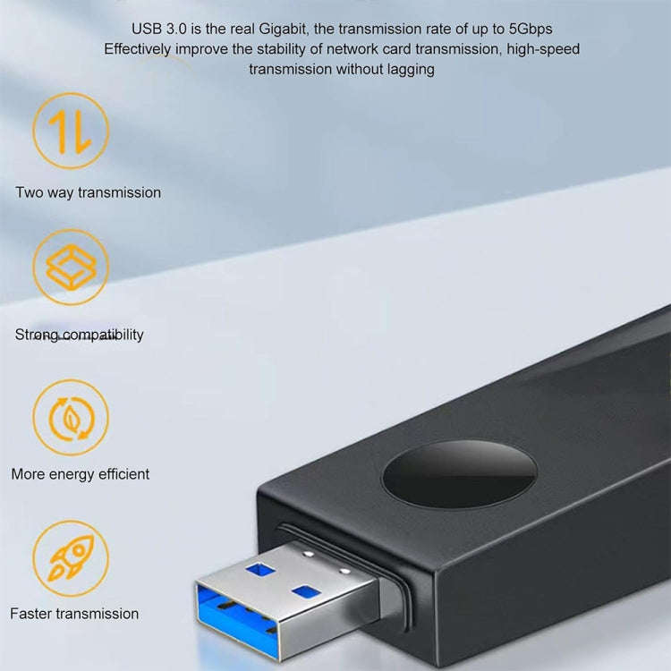 1516 Driverless Wireless Network Card Gigabit Dual Band 5G 150Mbps Computer USB Network Card (Black)