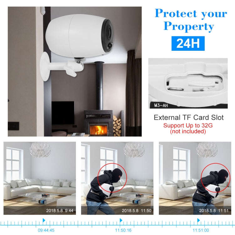 VESAFE VS-DC01 Security HD 720P Two-Way Audio Wireless Wifi IP Camera, Support Night Vision & PIR...