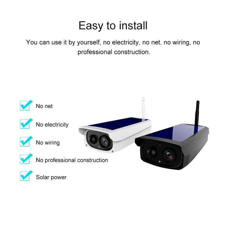 VESAFE VS-Y3 Outdoor HD 1080P Solar Power Security IP Camera, Support Motion Detection & PIR Wake...