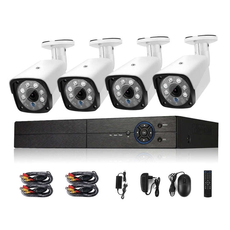 A4B3Kit 2MP 4CH 1080P CCTV Security Camera System AHD DVR Surveillance Kit, Support Night Vision ...