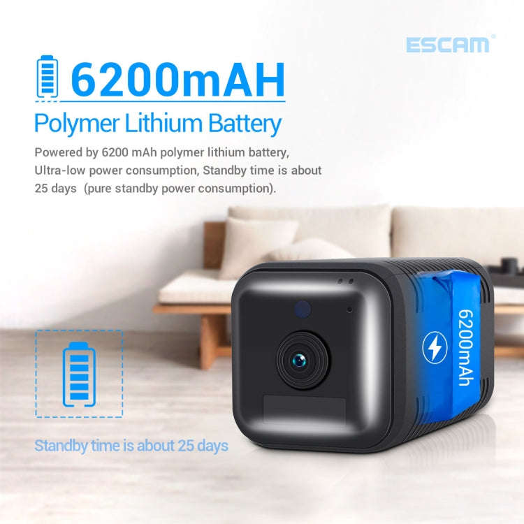 ESCAM G20 4G EU Version 1080P Full HD Rechargeable Battery WiFi IP Camera, Support Night Vision /...