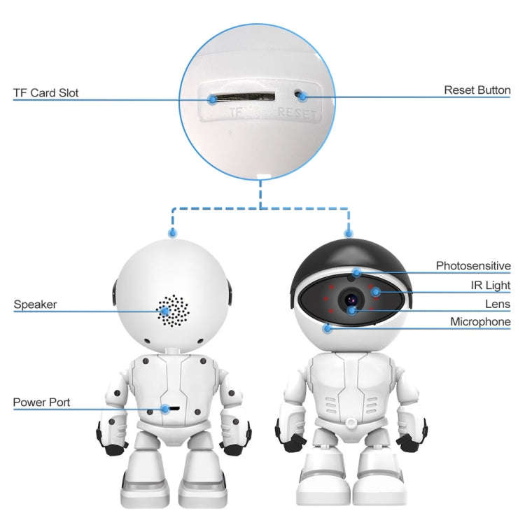 ESCAM PT205 HD 1080P Robot WiFi IP Camera, Support Motion Detection / Night Vision, IR Distance: ...