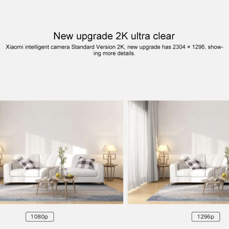Original Xiaomi Standard Edition 2K Smart Camera, Support Infrared Night Vision & Two-way Voice &...