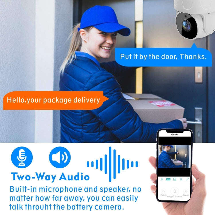 Tuya QX45 1080P Full HD IP65 Waterproof 2.4G Wireless IP Camera, Support Motion Detection & Two-w...