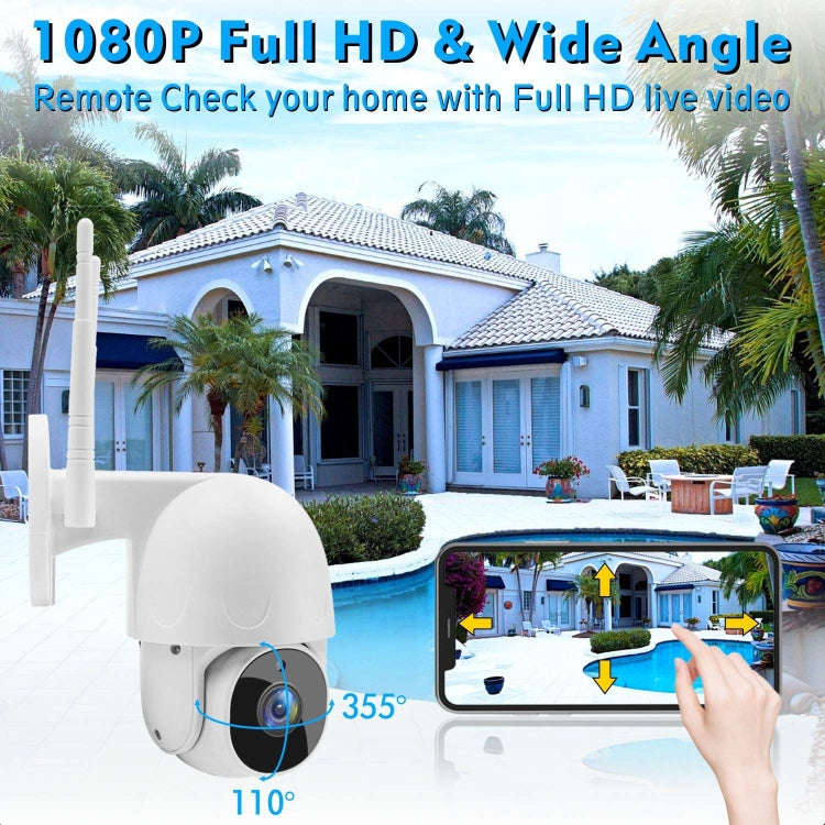 Tuya QX45 1080P Full HD IP65 Waterproof 2.4G Wireless IP Camera, Support Motion Detection & Two-w...