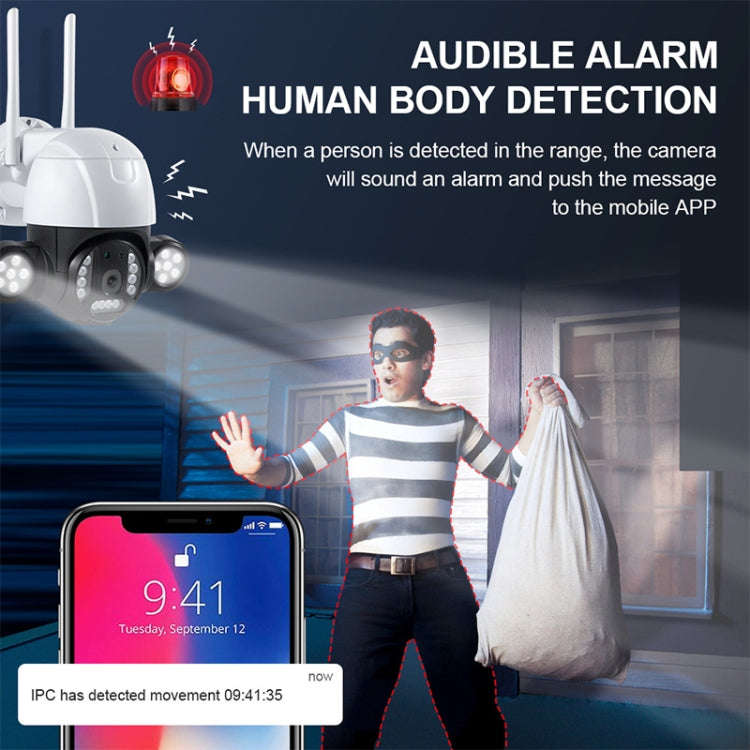 QX55 3.0 Million Pixels IP65 Waterproof 2.4G Wireless IP Camera, Support Motion Detection & Two-w...