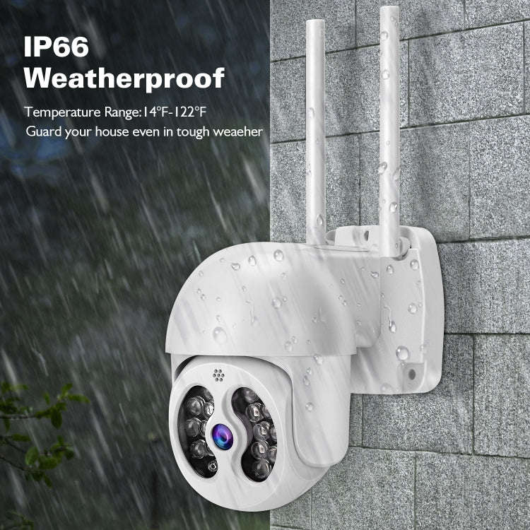 Tuya QX56 3.0 Million Pixels IP66 Waterproof 2.4G Wireless IP Camera, Support Amazon Alexa & Goog...