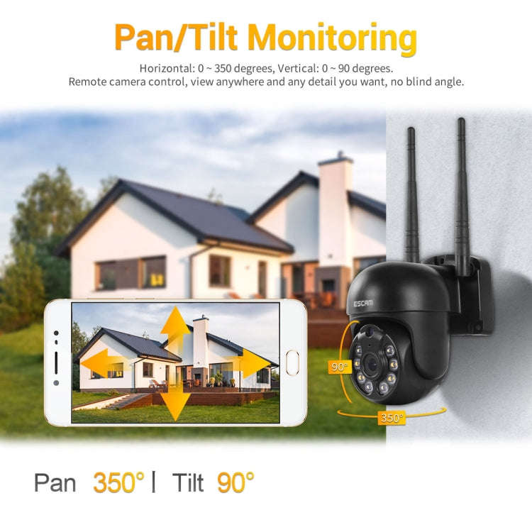 ESCAM WNK610 3.0 Million Pixels Wireless Dome IP Camera, Support Motion Detection & Two-way Audio...