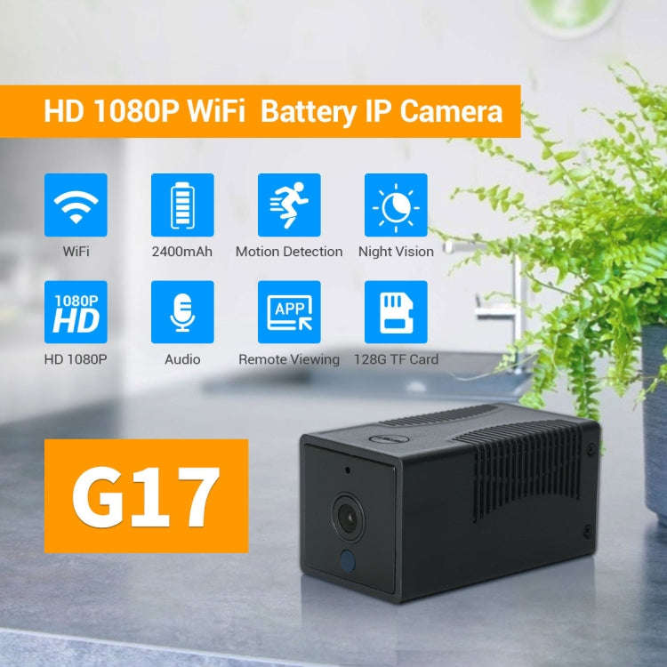G17 2.0 Million Pixels HD 1080P Smart WiFi IP Camera, Support Night Vision & Two Way Audio & Moti...