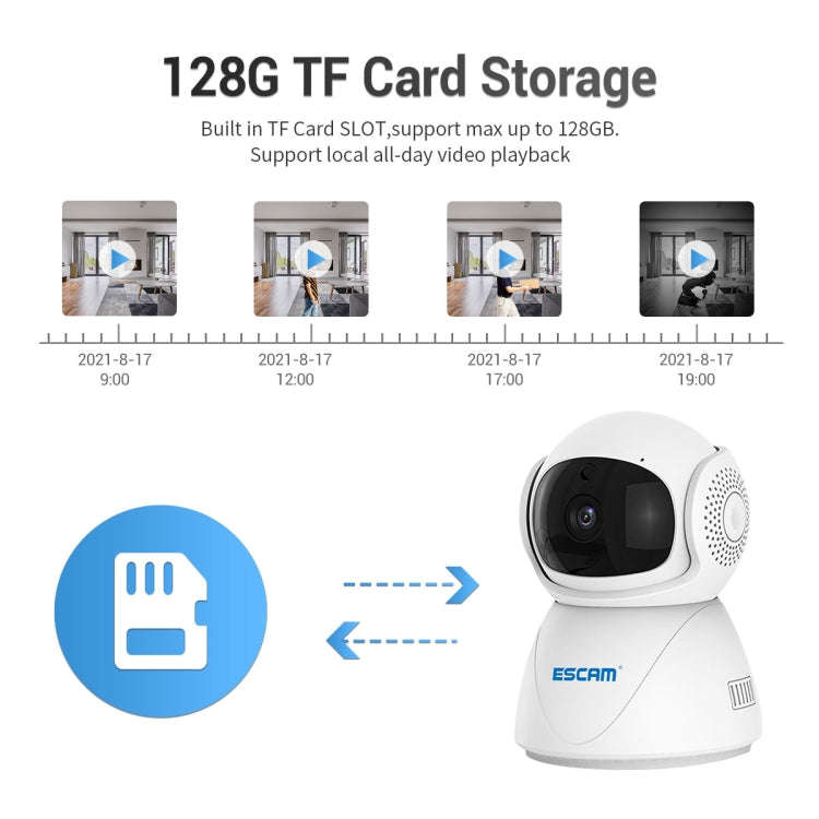 ESCAM PT201 HD 1080P Dual-band WiFi IP Camera, Support Night Vision / Motion Detection / Auto Tra...