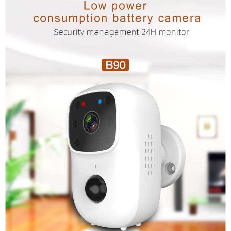 B90 Low-power Battery Surveillance Camera, Support Two-way Intercom, TF Card, PIR Human Body Indu...