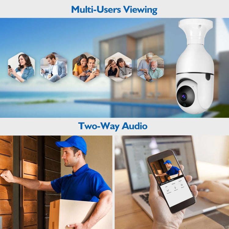 DP17 2.0 Million Pixels Single Light Source Smart Dual-band WiFi 1080P HD Outdoor Network Light B...