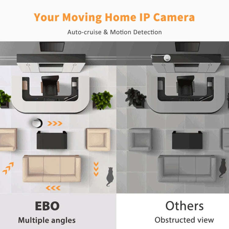 EBO SE 1080P HD Smart Home Companion Robot Remote Monitoring Camera, Support Infrared Night Visio...
