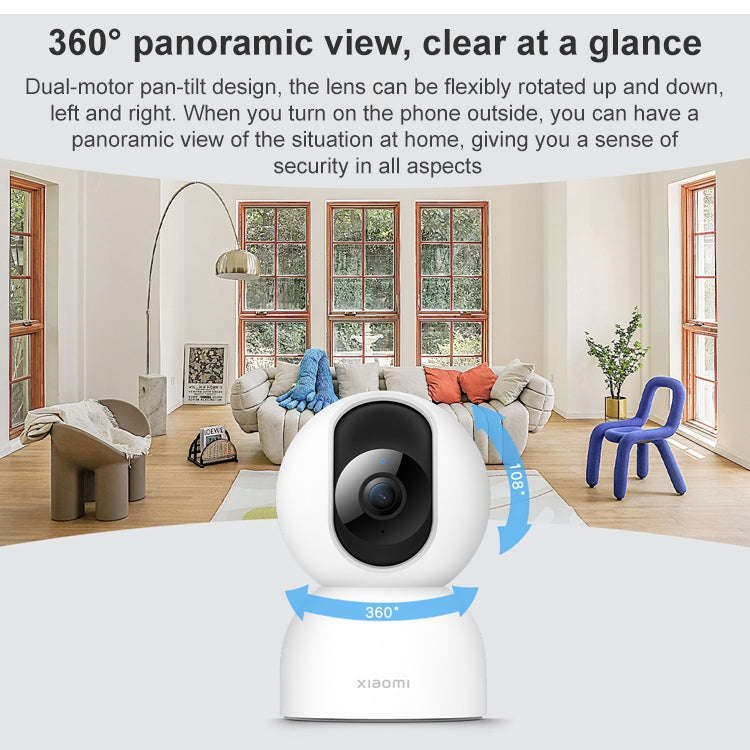 Original Xiaomi Smart Camera 2 PTZ, 360 Degree Panorama 1440P 2.5K Daul Band WiFi Support Micro S...