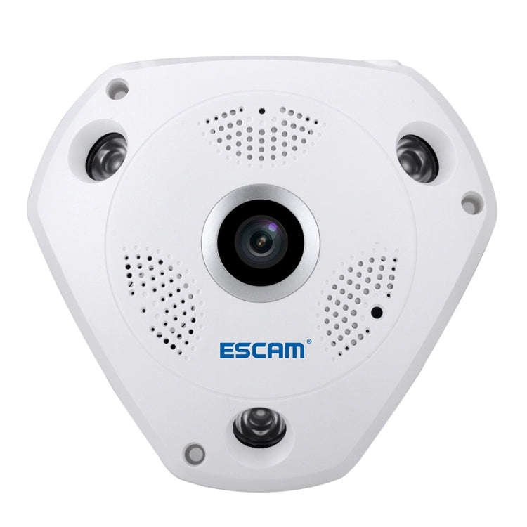 ESCAM Shark QP180 960P 360 Degrees Fisheye Lens 1.3MP WiFi IP Camera, Support Motion Detection / ...